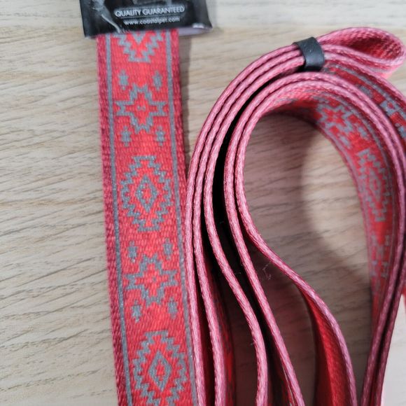 Coastal Lazer Brite 6' Reflective Dog Leash Red Dimond Southwest Aztec NEW - Picture 3 of 4